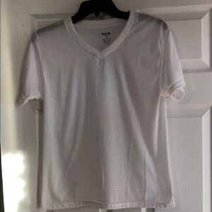 B.U.M. Men’s White V-Neck T-Shirt